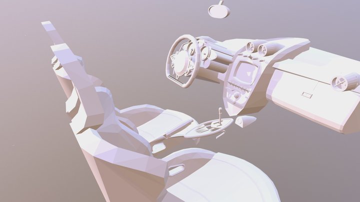Pagani Huayra Interior 3D Model
