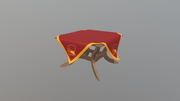 Table with cloth 3D Model
