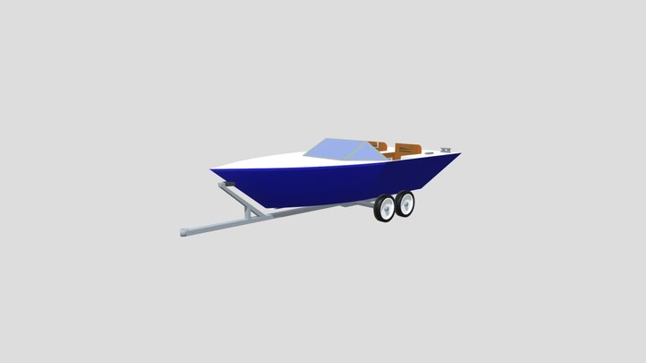 LANCHA SIMPLES 3D Model
