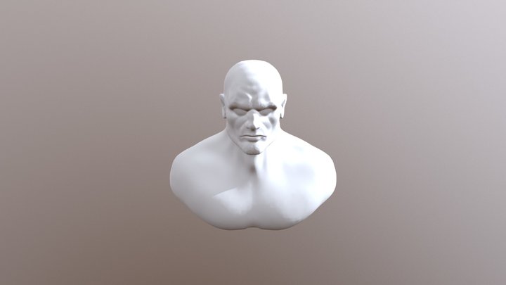 Epic Hero Bust 3D Model