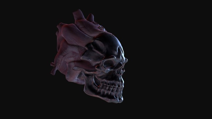 Heart Skull 3D Model