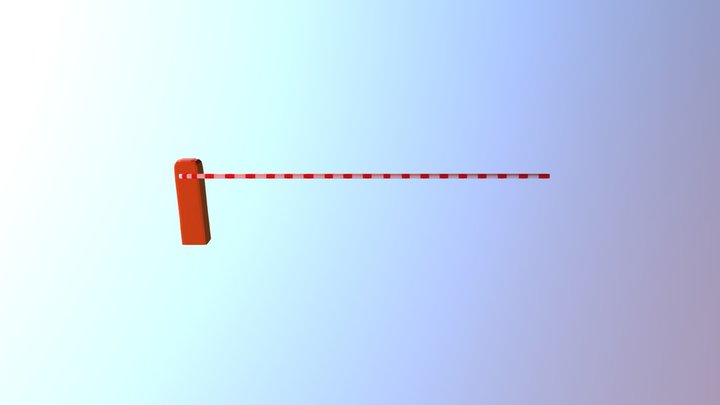 Rising beam gate. 3D Model