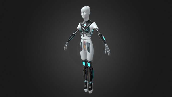 Female Bot 3D Model