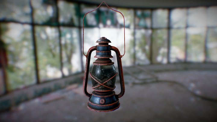 Oil Lamp 3D Model