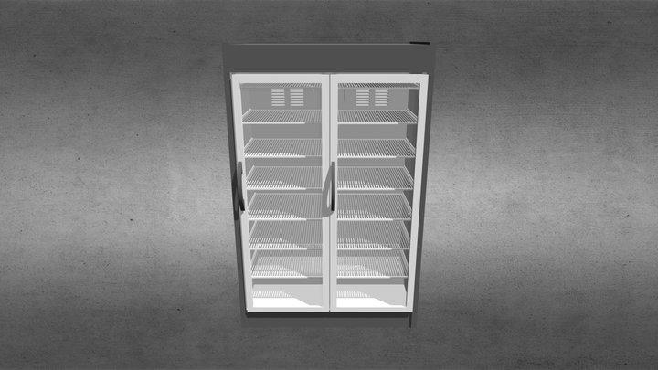 Double Door Cooler Frigo Zika 3D Model