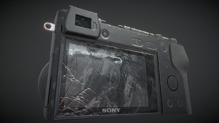 Camera Sony A6000 (Weathered) 3D Model
