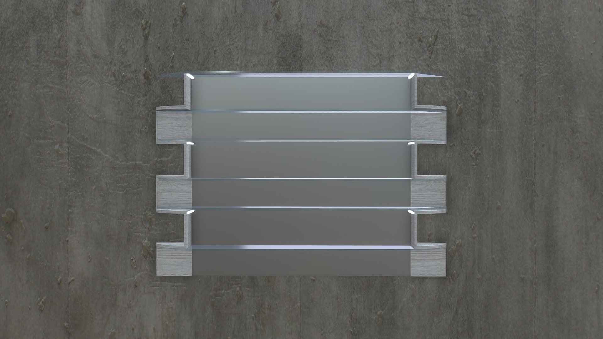 Modern Wall Rack With Lights - Buy Royalty Free 3D model by 3Dee ...