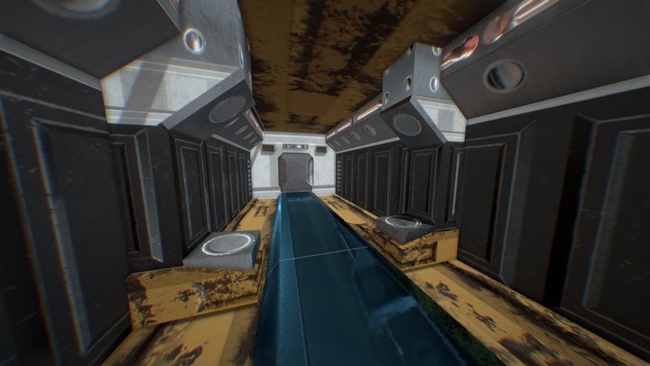 Sci-fi Corridor Trim Sheet 3D Model
