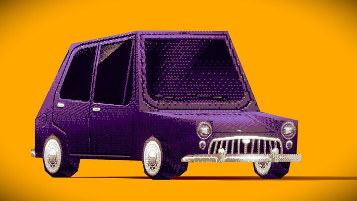 1960's Lowpoly Car 3D Model