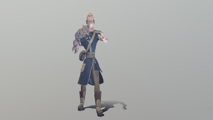 Mad Scientist posed 3D Model