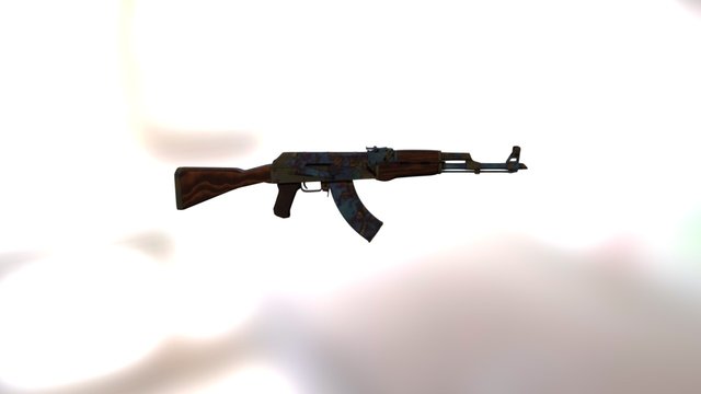 AK-47 | Case Hardened 3D Model