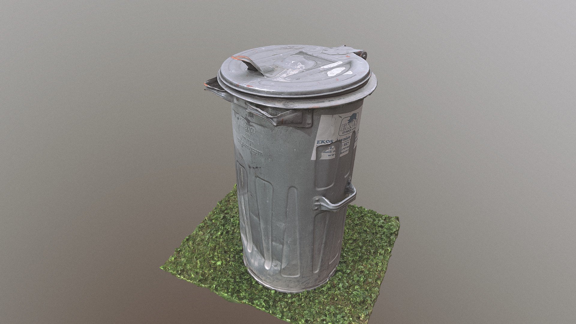 Trash bin metal waste garbage can - free