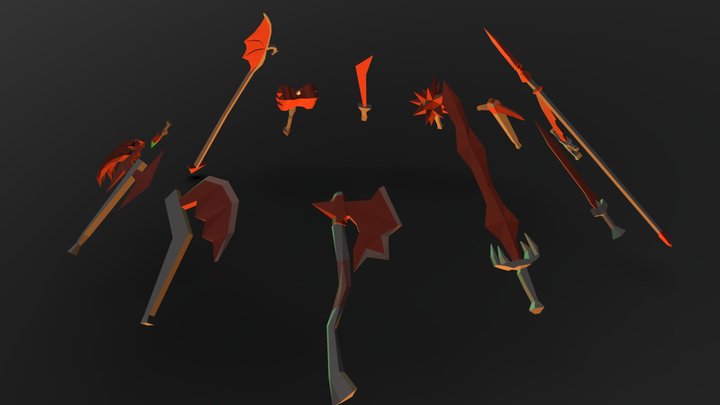 Weapon Set 3D Model