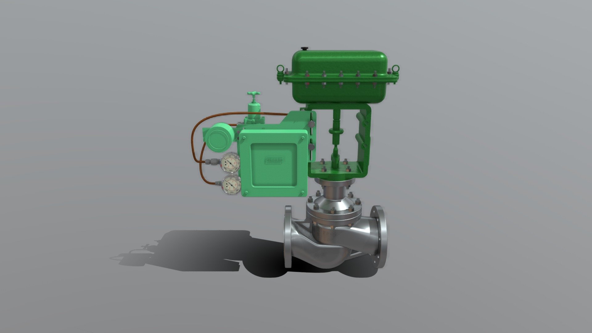 9 Pneumatic Actuated Diaphram Valve 3D model by shuping [e918ed5