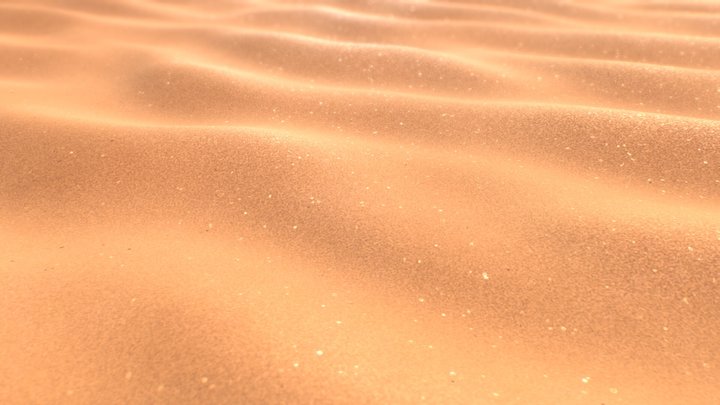 Desert Sand 1 Wavy - PBR Series 3D Model