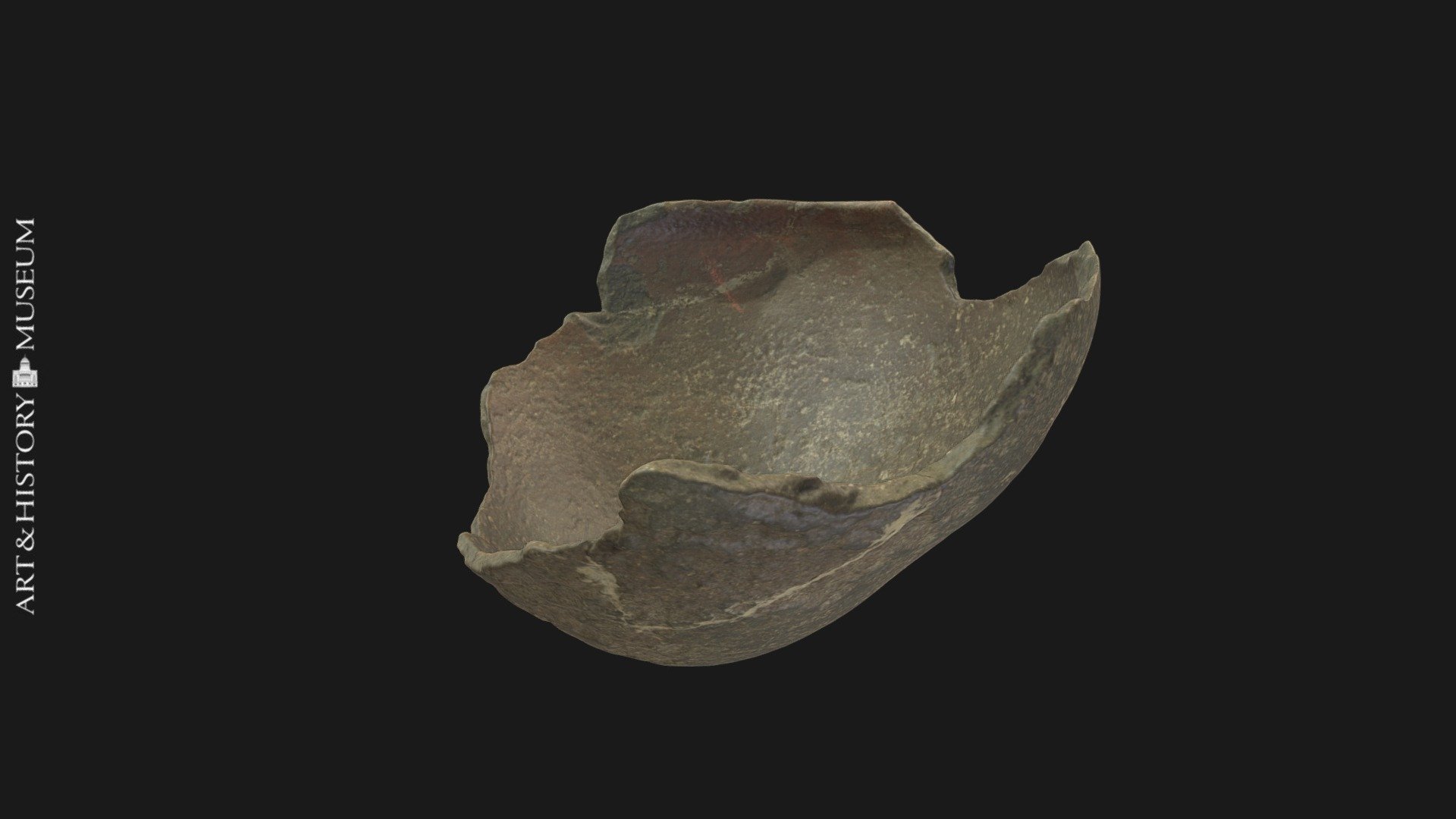 Bowl with conical base and receding rim