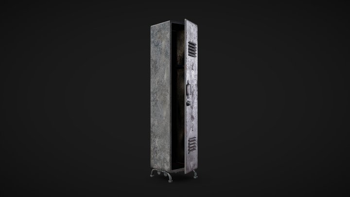 Rusty school locker 3D Model