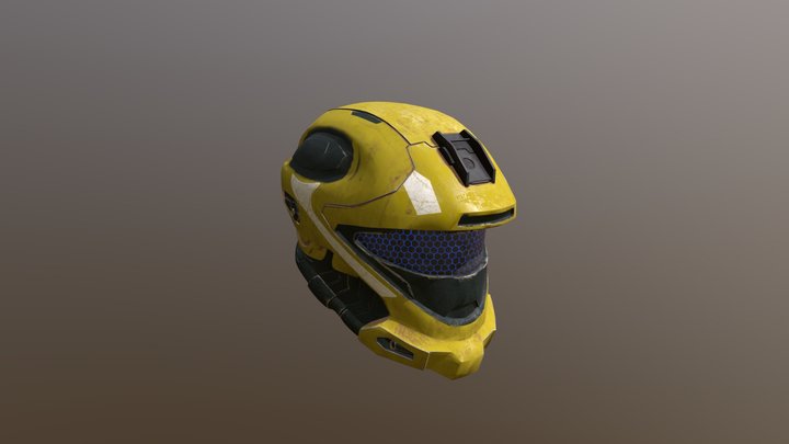 Game Ready Halo Recon Helmet 3D Model