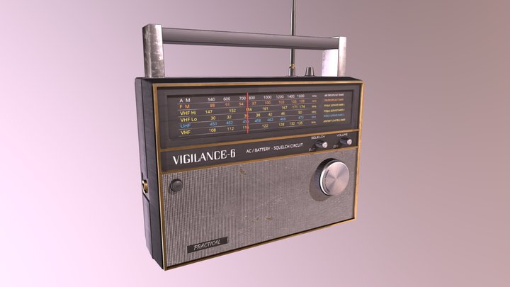 70s Radio 3D Model