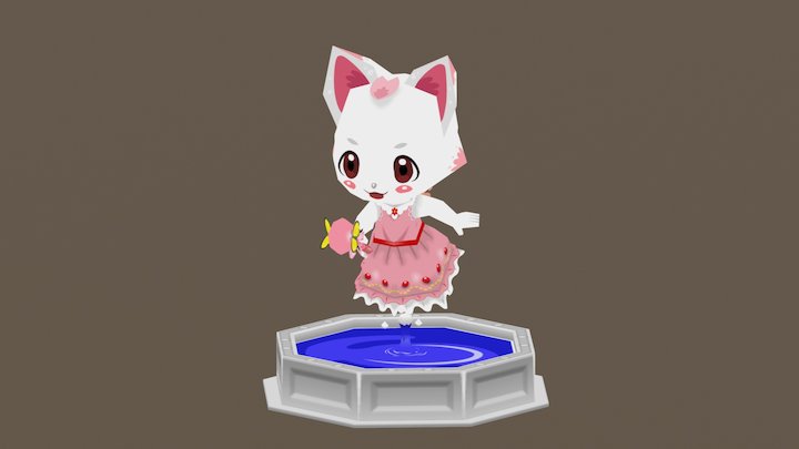 ネコの妖精 3D Model