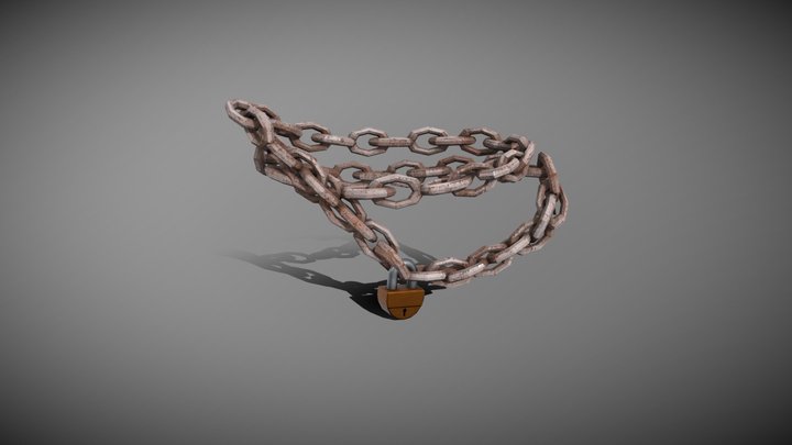 Arkham Detective - Cage Chain Lock 3D Model