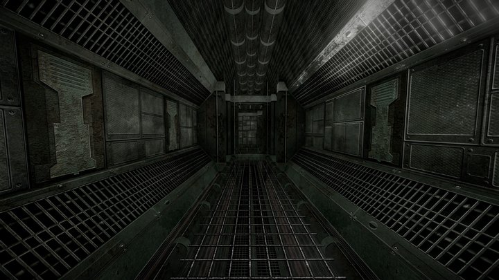 Sci-Fi Corridors 3D Model