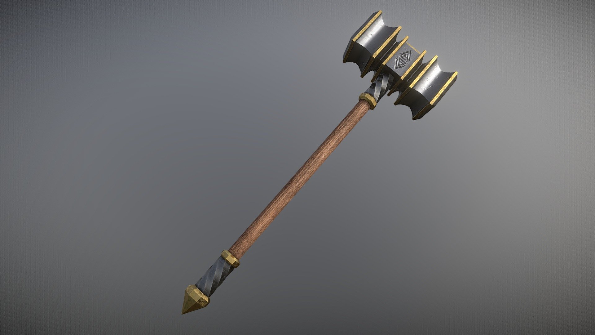 two handed battle hammer