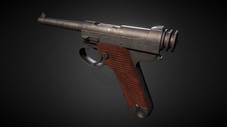 Nambu Type 14 Pistol 3D Model