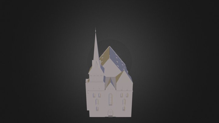 Kosciół Mariacki około 1320 roku 3D Model