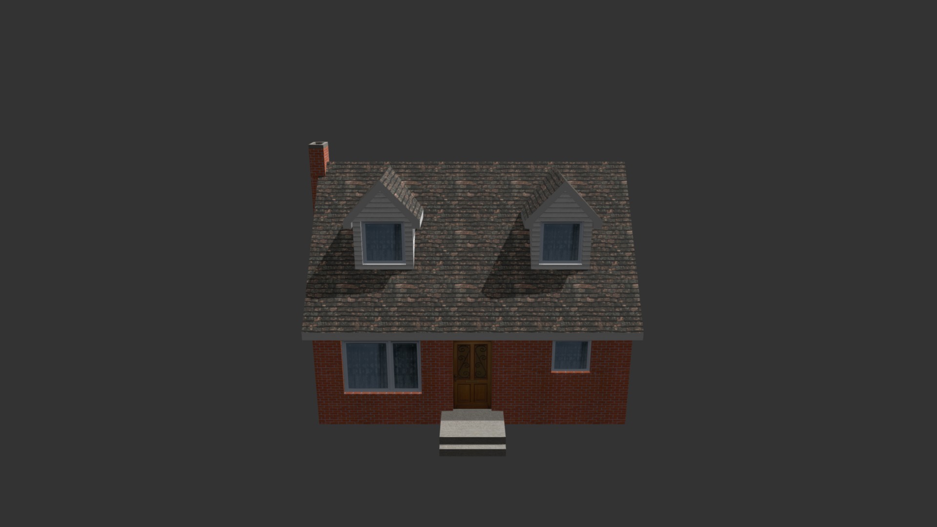 3D model House 06 - This is a 3D model of the House 06. The 3D model is about a house with a garage.