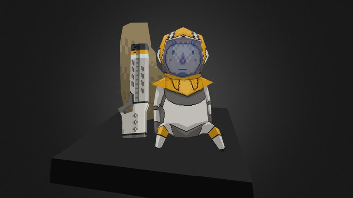 Astronaut Pose 3D Model