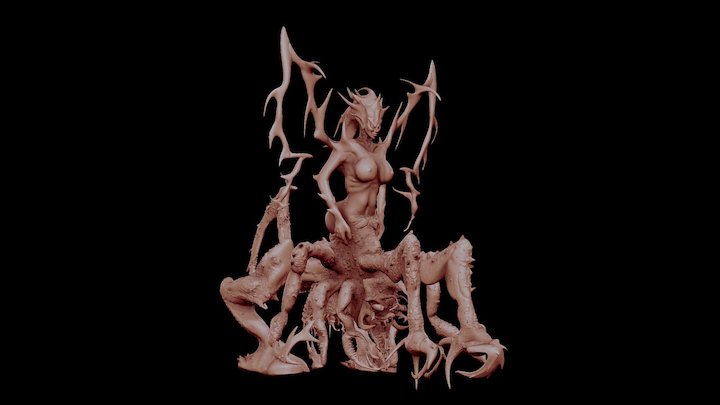 Demon Goddess 3D Model