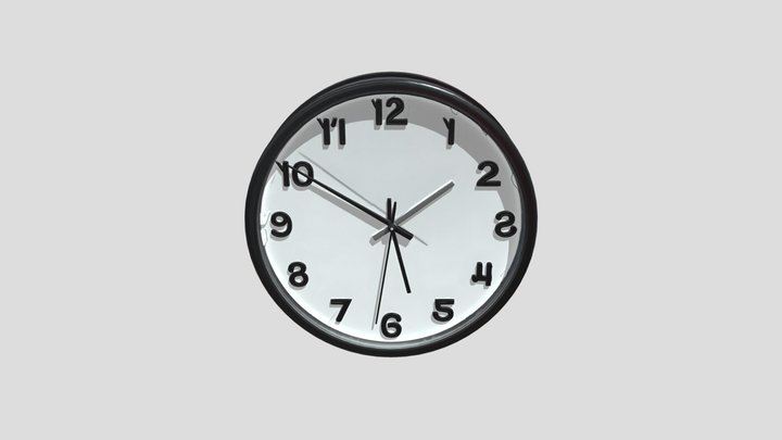 Simple Wall Clock – Kostenloses 3D-Modell STL