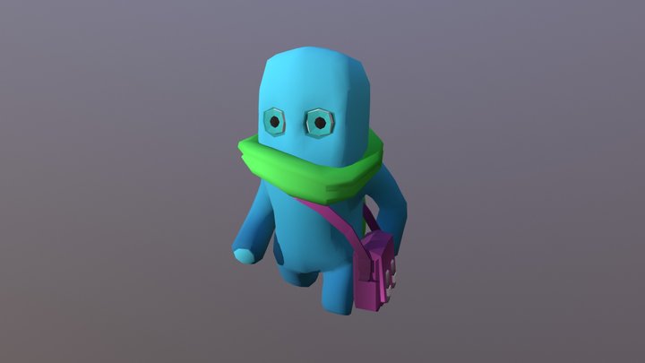 Blob Character run 3D Model