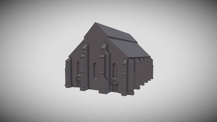 Vadstena klosterkyrka 1470: Interiör 3D Model