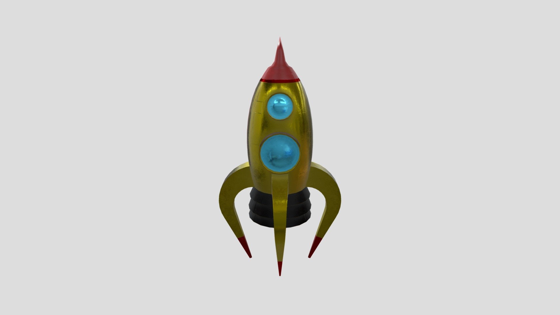 LowPoly Retrofuturist Rocket