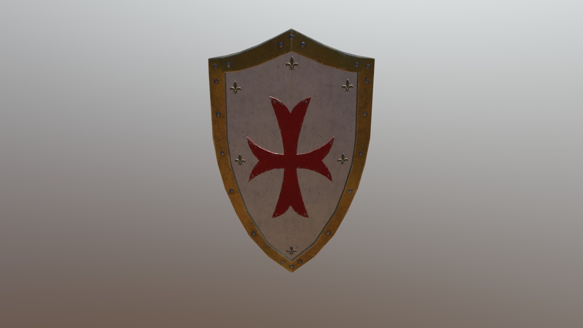 Templar medieval shield