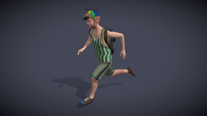 Running Man with Backpack – Modelo 3D gratuito STL