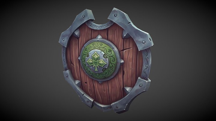 Handpainted Shield 3D Model