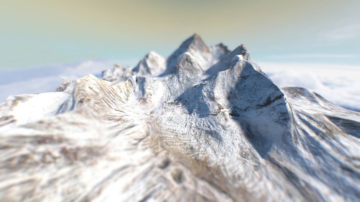 Lhotse - Himalayan Mountains 3D Model