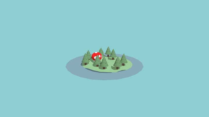 Mushroom House Eva Holden 3D Model