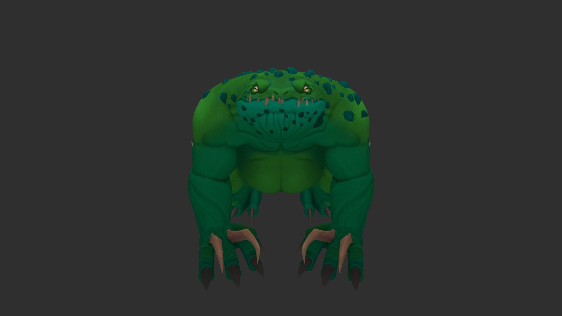 Rell Demon Frog Green 3d Model By ็็็ Holy War X [e930b86] Sketchfab