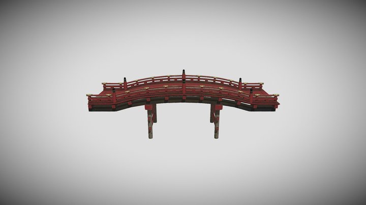 Janpanese Bridge 3D Model