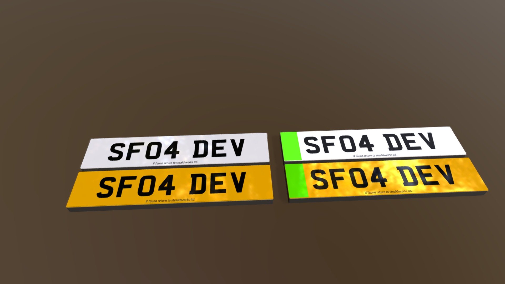 UK Plates 3D model by StealthStore [e93166e] Sketchfab