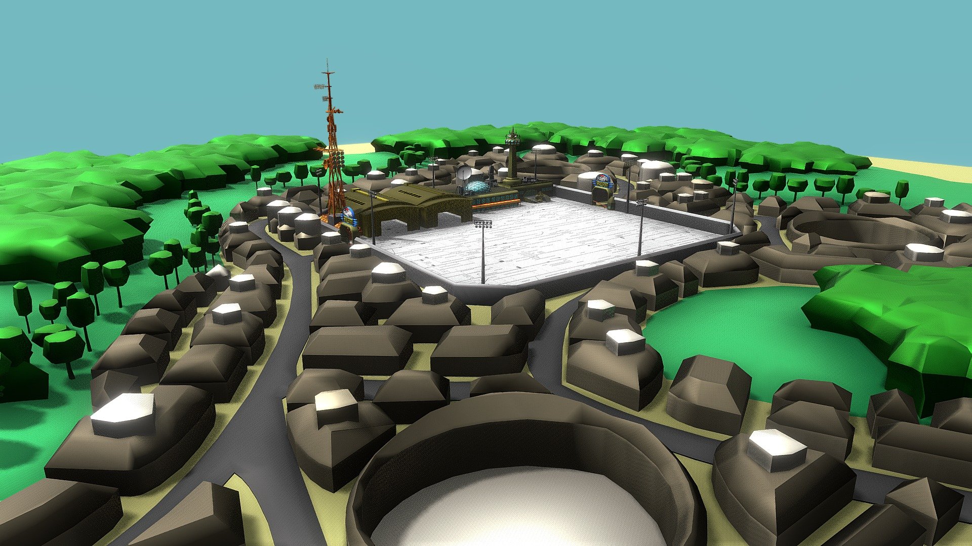 Roanoke Colony Spaceport (color)