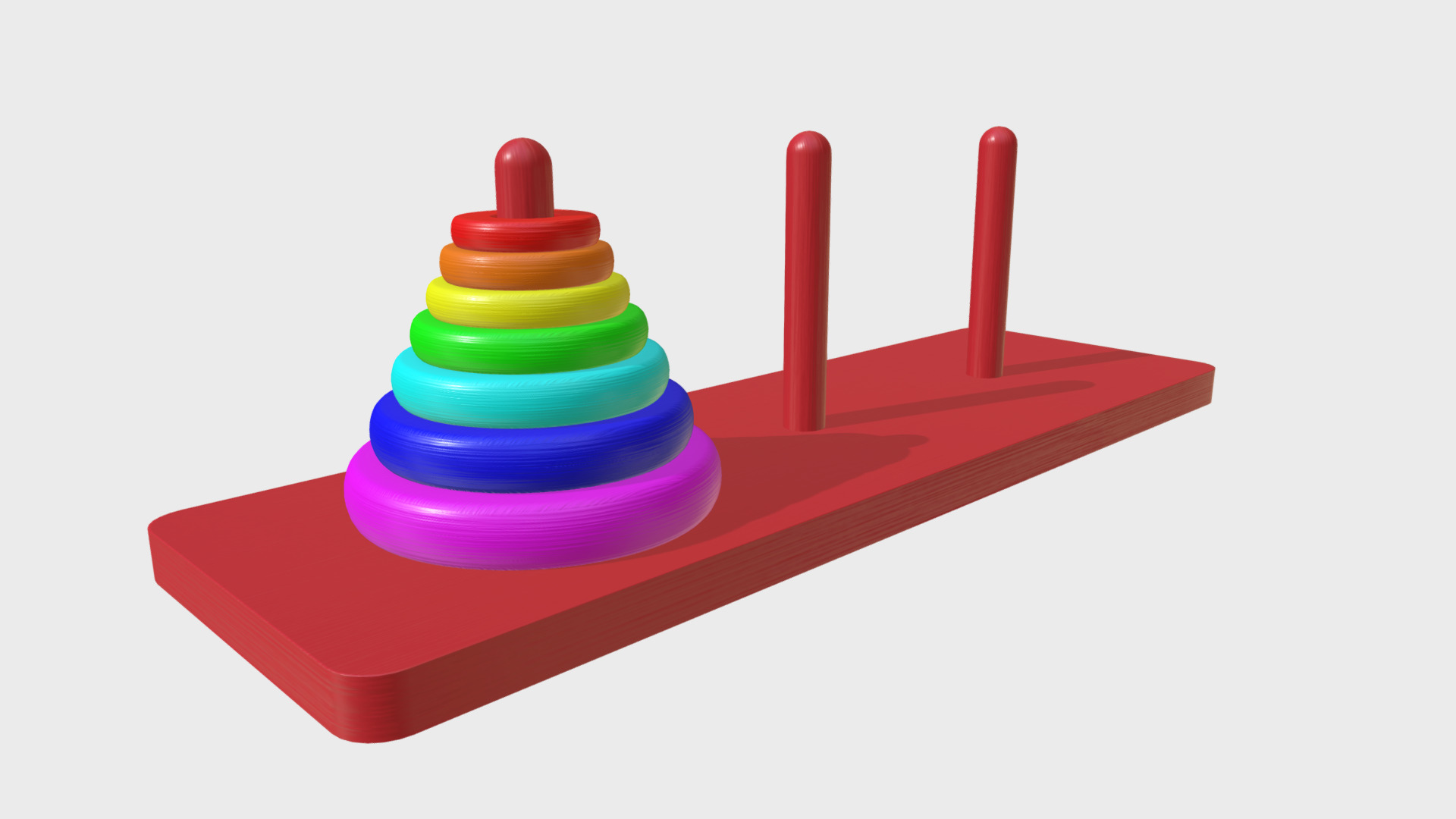 3D model Tower of Hanoi - This is a 3D model of the Tower of Hanoi. The 3D model is about shape.