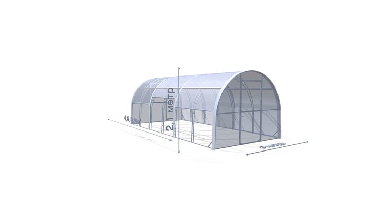 Теплица T34 3D Model
