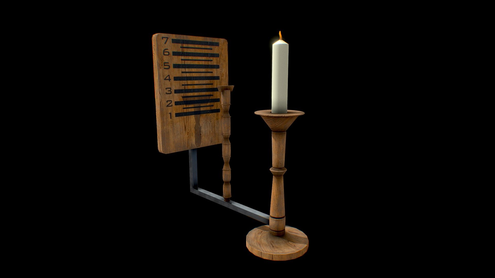 Candle Clock Buy Royalty Free 3D model by arloopa [e933c71
