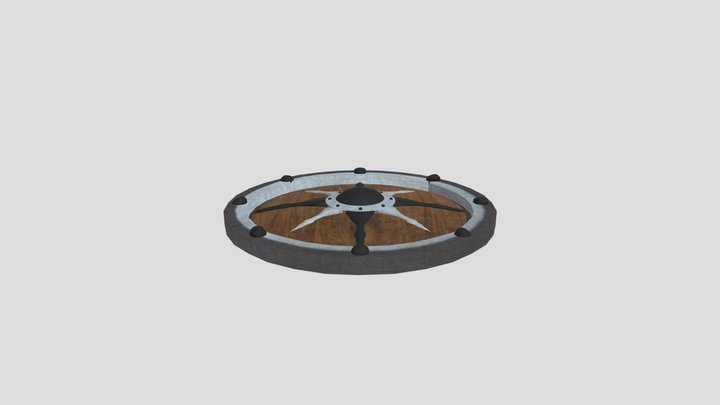 Jim Tech textured shield 3D Model