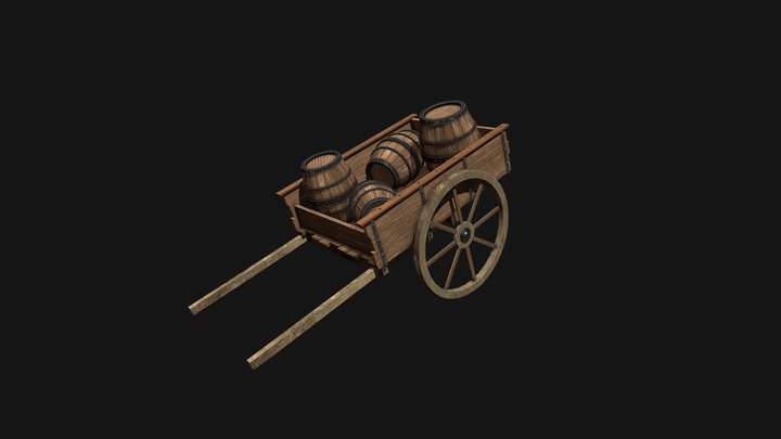 Medieval Cart 3D Model